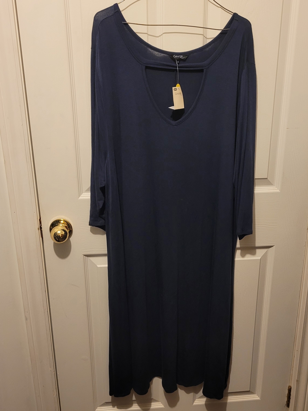 George Navy Scoop V-Neck Maxi Dress